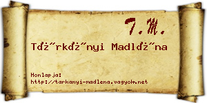Tárkányi Madléna névjegykártya
